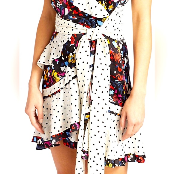 TANYA TAYLOR Bianka Ruffle Confetti Dot Wrap Dress - Picture 5 of 12